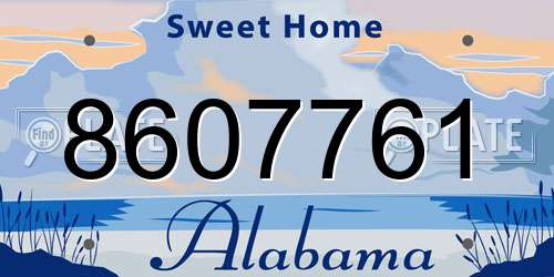 8607761 Alabama License Plate