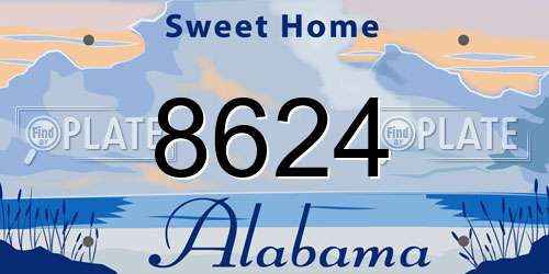 8624 Alabama License Plate