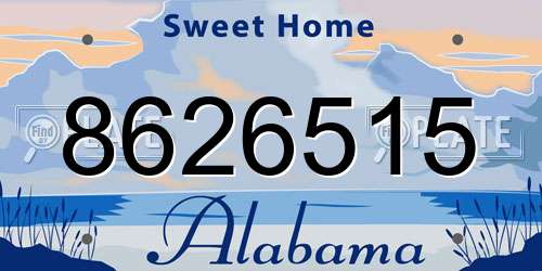 8626515 Alabama License Plate