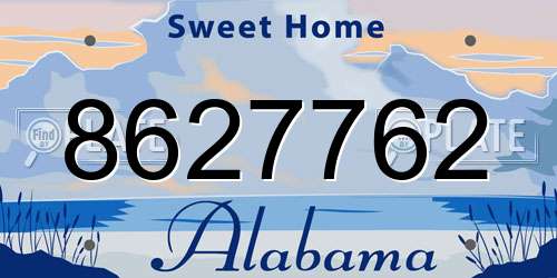 8627762 Alabama License Plate