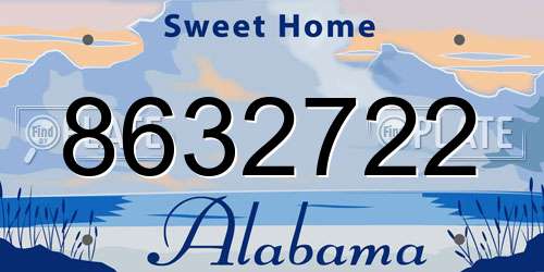 8632722 Alabama License Plate