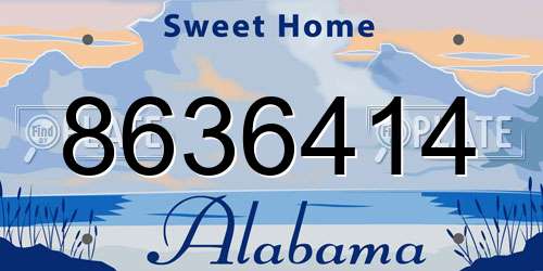 8636414 Alabama License Plate