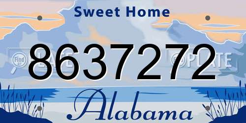 8637272 Alabama License Plate