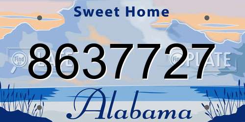 8637727 Alabama License Plate