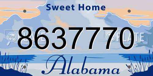 8637770 Alabama License Plate