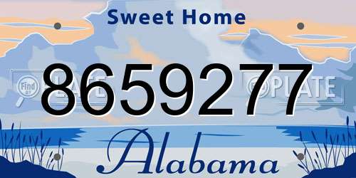 8659277 Alabama License Plate