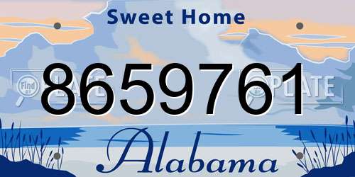 8659761 Alabama License Plate