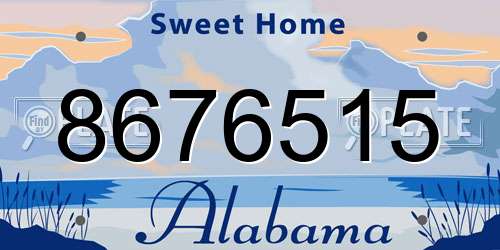 8676515 Alabama License Plate