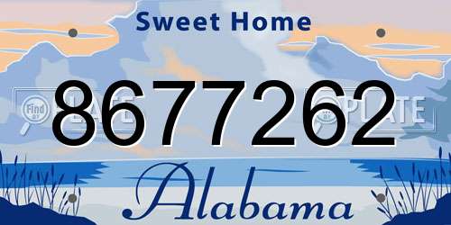 8677262 Alabama License Plate