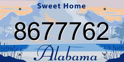 8677762 Alabama License Plate