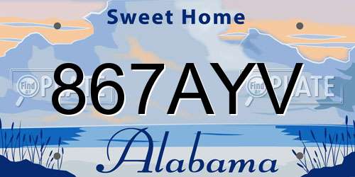 867AYV Alabama License Plate