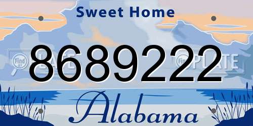 8689222 Alabama License Plate