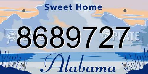 8689727 Alabama License Plate