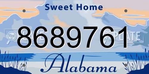 8689761 Alabama License Plate
