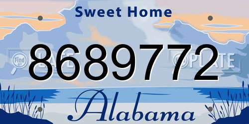 8689772 Alabama License Plate
