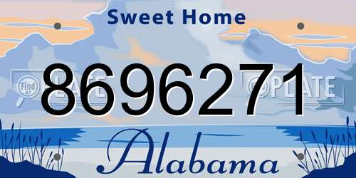 8696271 Alabama License Plate