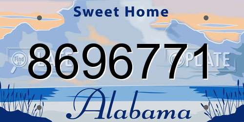 8696771 Alabama License Plate