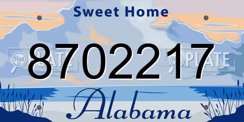 8702217 Alabama License Plate