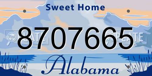 8707665 Alabama License Plate