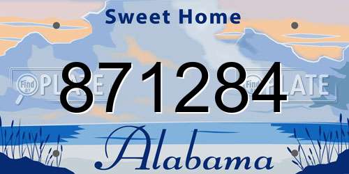 871284 Alabama License Plate