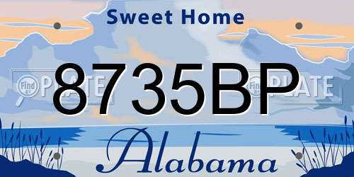 8735BP Alabama License Plate