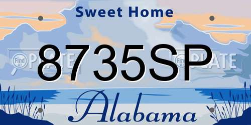 8735SP Alabama License Plate