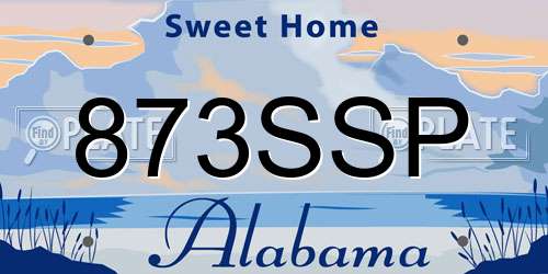 873SSP Alabama License Plate