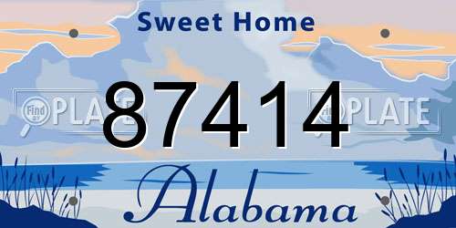 87414 Alabama License Plate