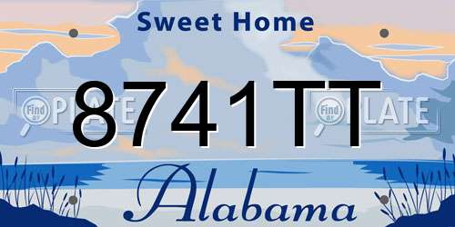 8741TT Alabama License Plate