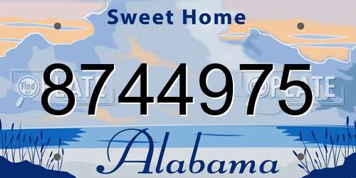 8744975 Alabama License Plate