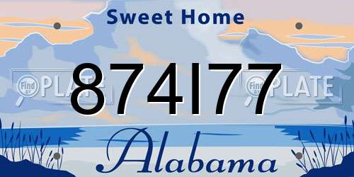 874I77 Alabama License Plate
