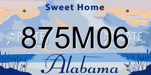 875M06 Alabama License Plate