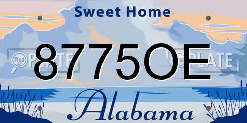 8775OE Alabama License Plate