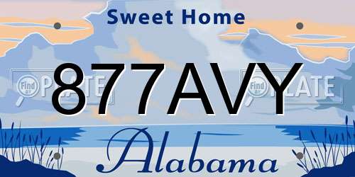 877AVY Alabama License Plate