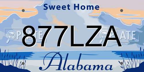 877LZA Alabama License Plate