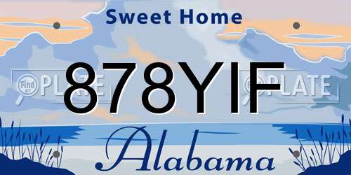 878YIF Alabama License Plate