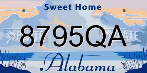 8795QA Alabama License Plate
