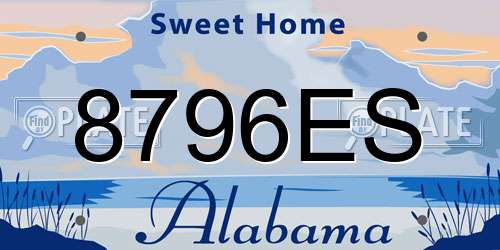 8796ES Alabama License Plate