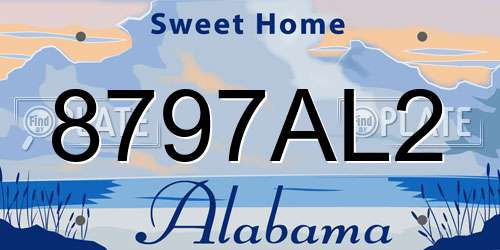 8797AL2 Alabama License Plate