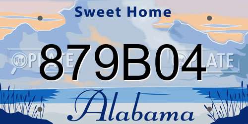 879B04 Alabama License Plate