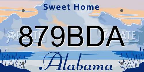 879BDA Alabama License Plate