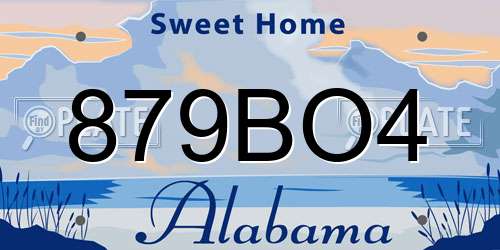 879BO4 Alabama License Plate