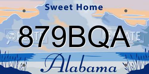 879BQA Alabama License Plate