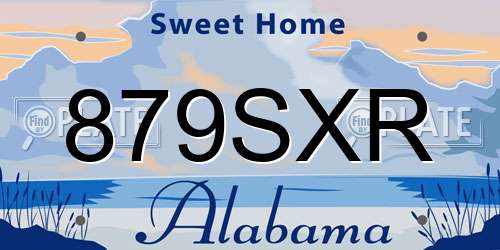 879SXR Alabama License Plate