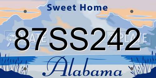 87SS242 Alabama License Plate