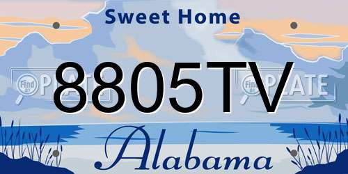 8805TV Alabama License Plate