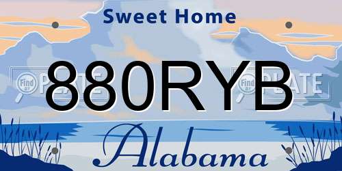 880RYB Alabama License Plate
