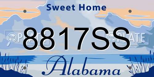 8817SS Alabama License Plate