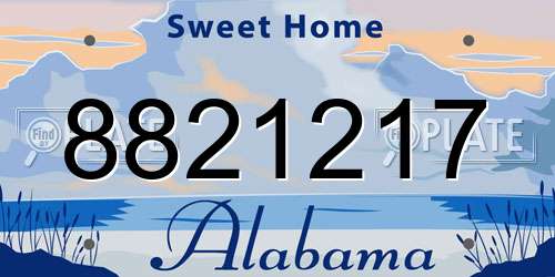 8821217 Alabama License Plate
