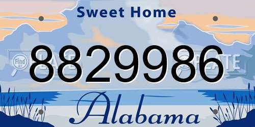 8829986 Alabama License Plate